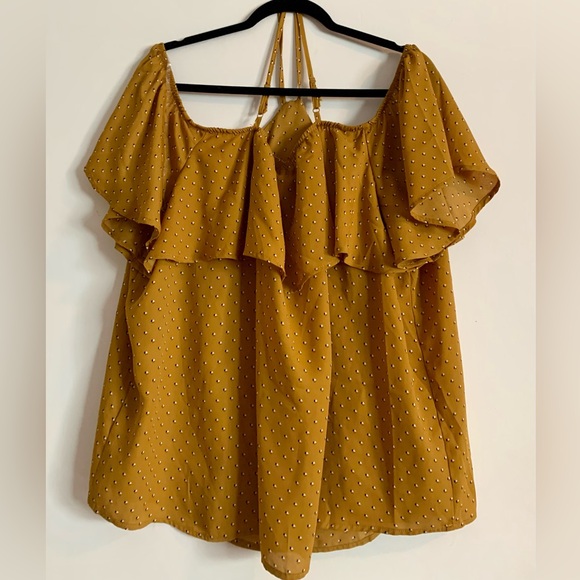 NWT MAURICES mustard plus blouse - Picture 2 of 5